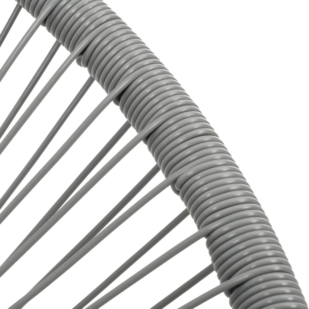 Patio Moon Chair Poly Rattan Gray image 6
