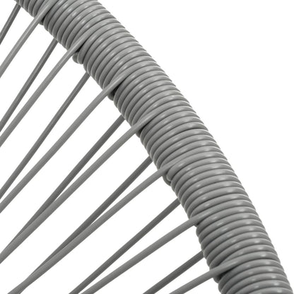 Patio Moon Chair Poly Rattan Gray image 6