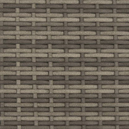 Patio Sofa 2-Seater with Canopy and Stools Gray Poly Rattan image 10
