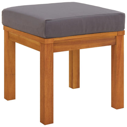 Patio Stools with Cushions 2 pcs Solid Wood Acacia - Top View