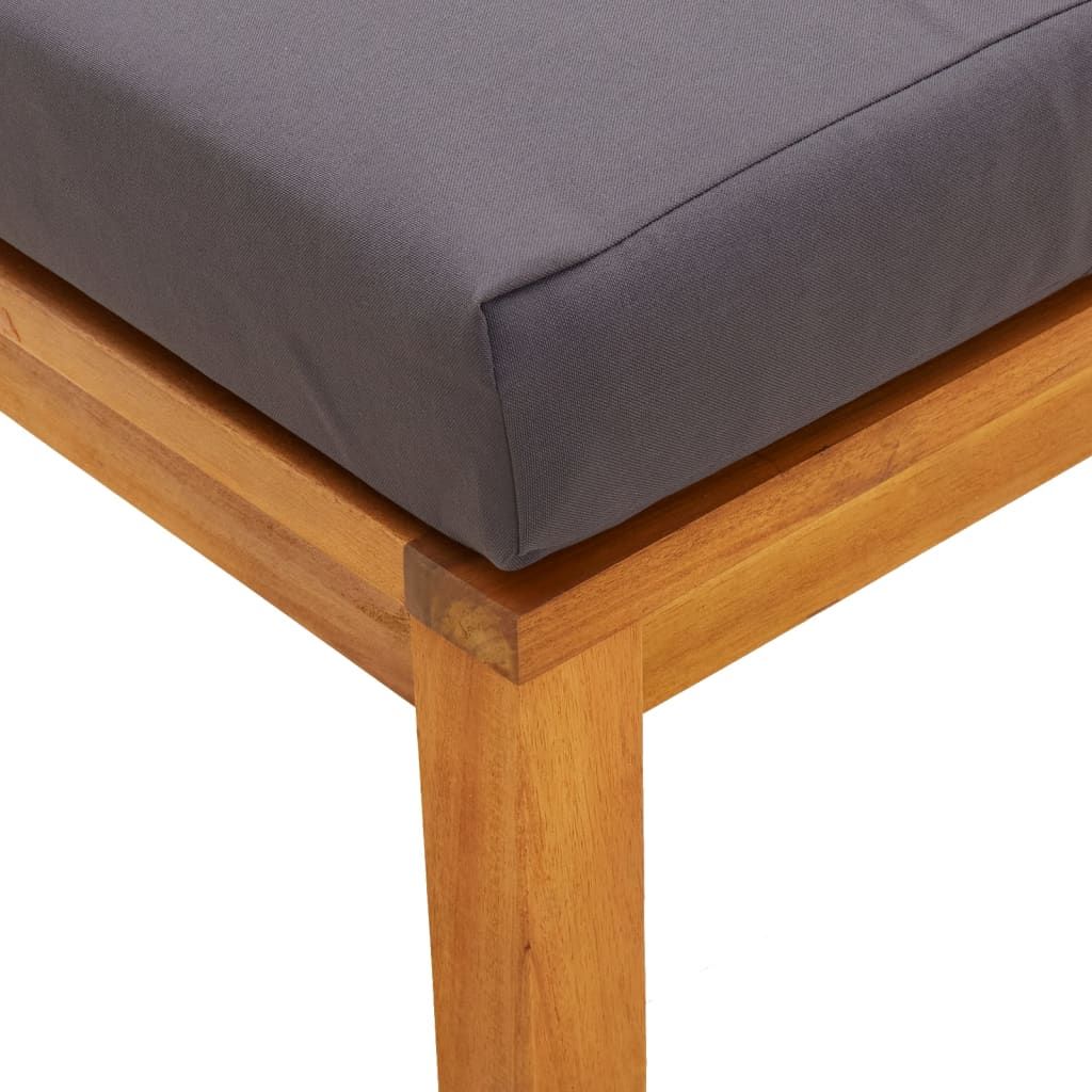 Patio Stools with Cushions 2 pcs Solid Wood Acacia - Set of 2