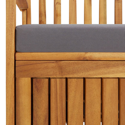 Patio Storage Bench 47.2" Solid Acacia Wood image 6