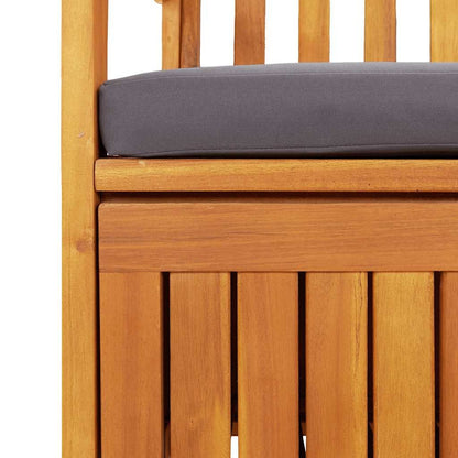 Patio Storage Bench 47.2" Solid Acacia Wood image 10