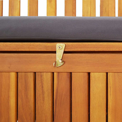 Patio Storage Bench 47.2" Solid Acacia Wood image 11