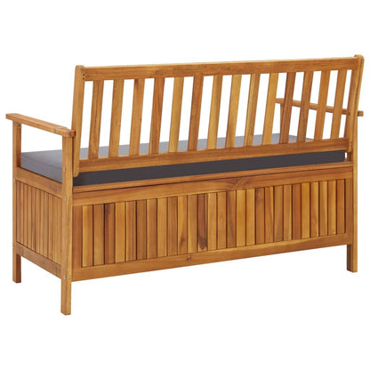Patio Storage Bench 47.2" Solid Acacia Wood image 4
