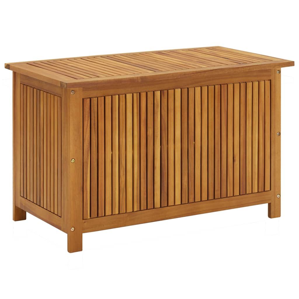 Patio Storage Box 35.4"x19.7"x22.8" Solid Wood Acacia image 2