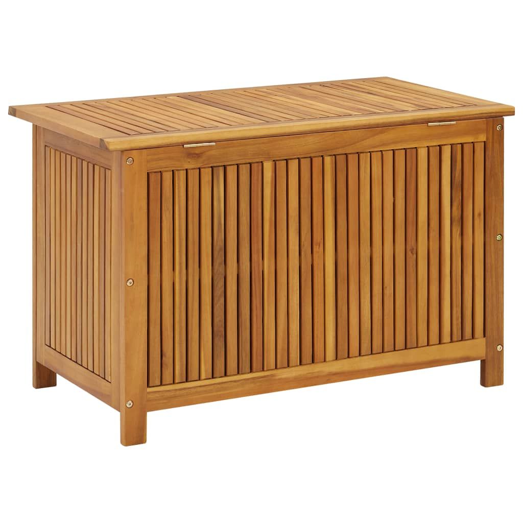 Patio Storage Box 35.4"x19.7"x22.8" Solid Wood Acacia image 5