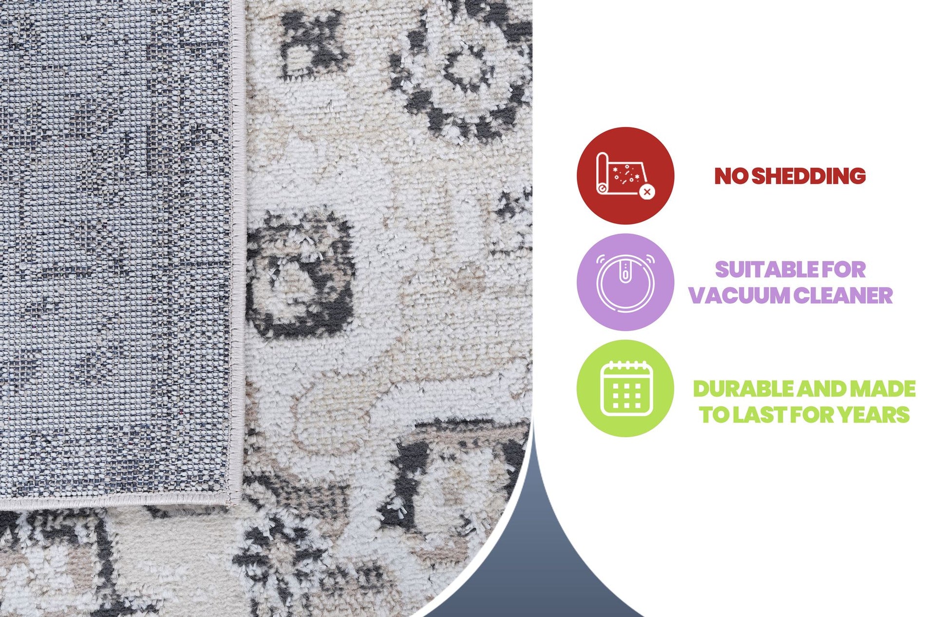 PAYAS Collection 2X8 Cream / Beige / Medallion Runner Rug image 7