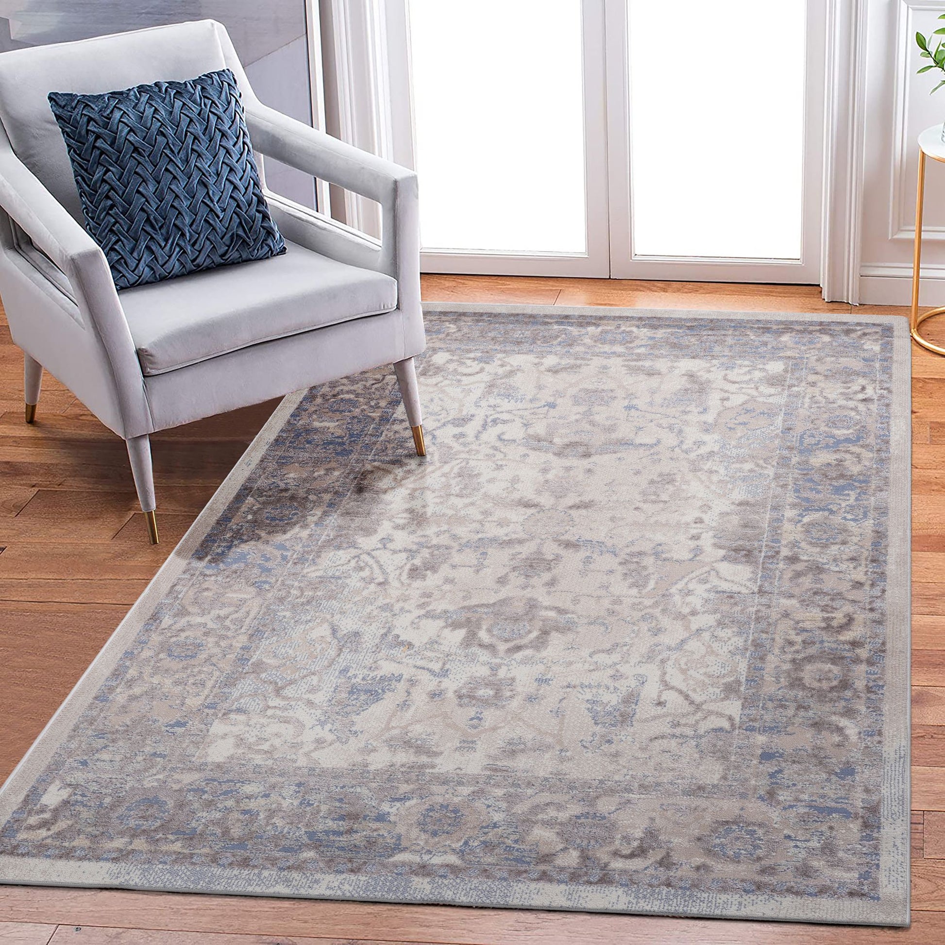 PAYAS Collection 8X10 Brown / Beige / Traditional Area Rug image 1