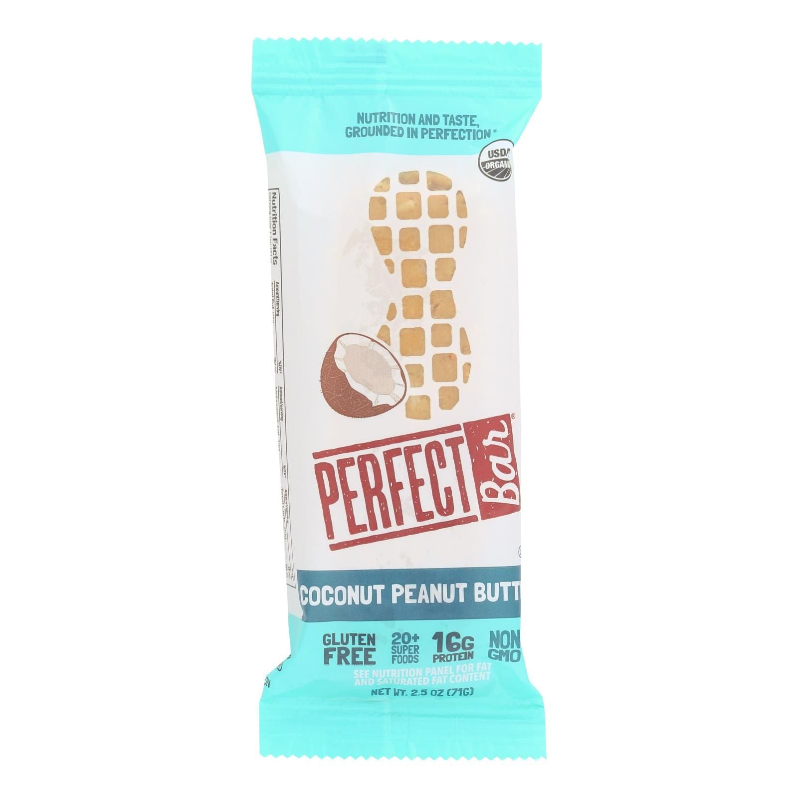 Perfect Bar Coconut Peanut Butter Bar - Case Of 8 - 2.5 Oz image 1