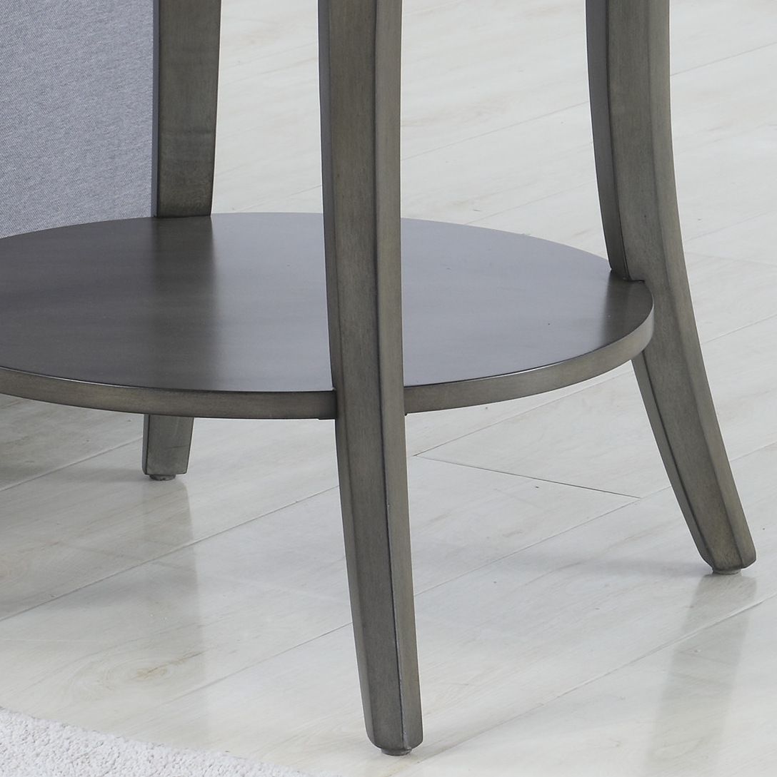 Perth Contemporary Oval Shelf Coffee Table Set, Gray image 5