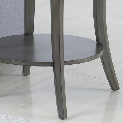 Perth Contemporary Oval Shelf Coffee Table Set, Gray image 5