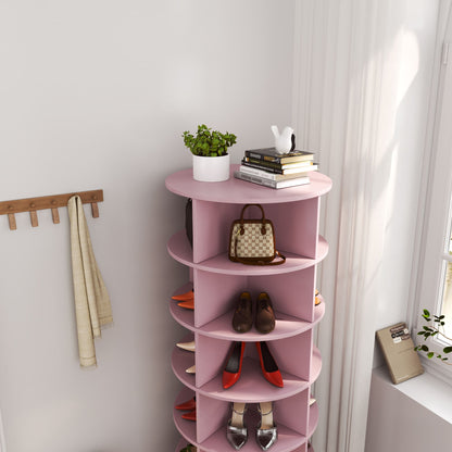 Pink 360 Rotating shoe cabinet 6 layers image 3