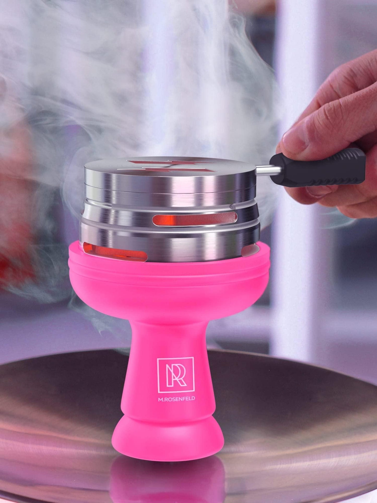 Pink Hookah Bowl Set Silicone Premium Shisha Bowl Phunnel Hookah Bowl Pink for Smoking with Hookah Tongs & Heat Manageme image 7