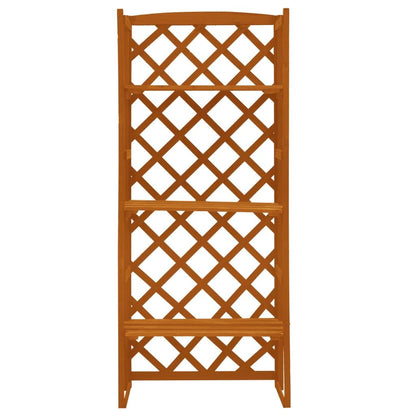 Plant Stand with Trellis Orange 23.6"x11.8"x55.1" Solid Firwood image 2