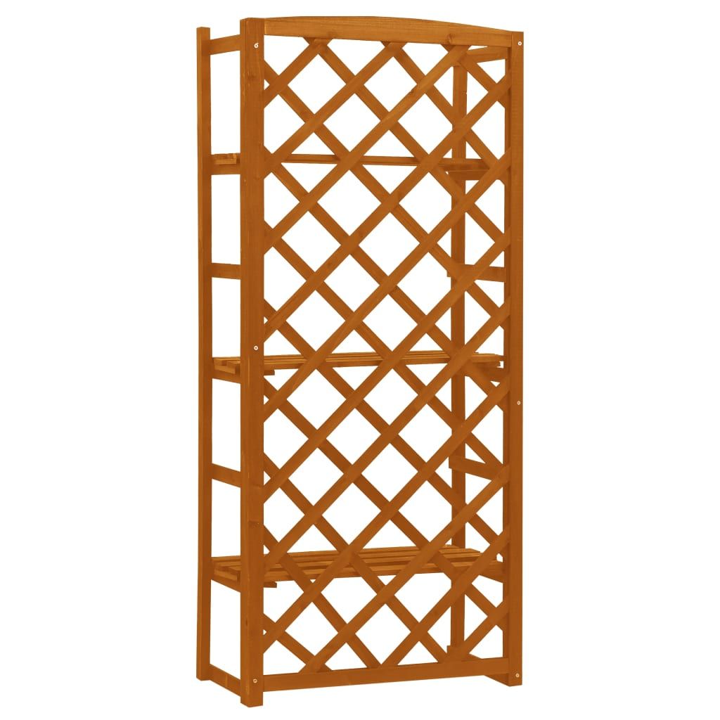 Plant Stand with Trellis Orange 23.6"x11.8"x55.1" Solid Firwood image 4