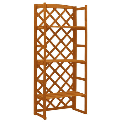Plant Stand with Trellis Orange 23.6"x11.8"x55.1" Solid Firwood image 1