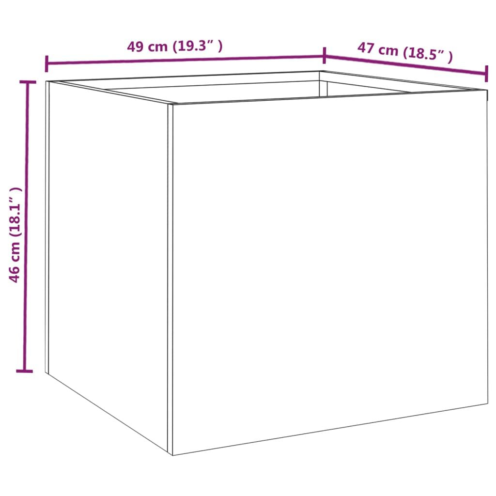 Planters 2 pcs 19.3"x18.5"x18.1" Corten Steel image 11