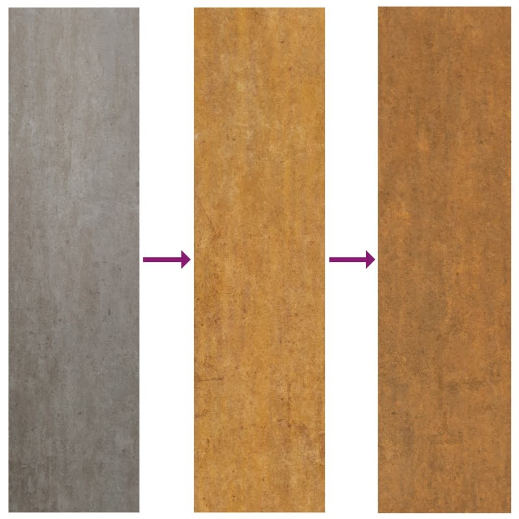 Planters 2 pcs 19.3"x18.5"x18.1" Corten Steel image 10