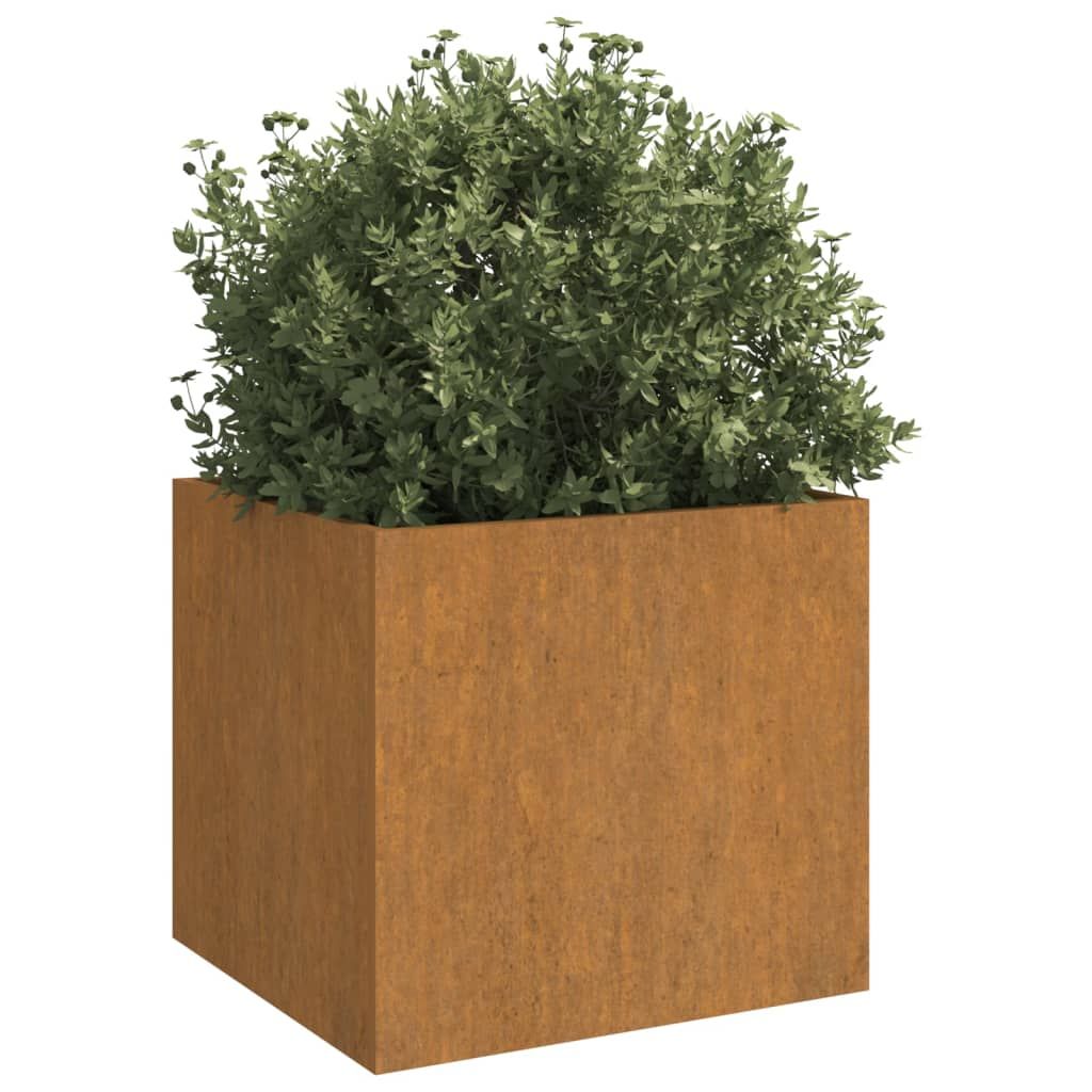 Planters 2 pcs 19.3"x18.5"x18.1" Corten Steel image 3