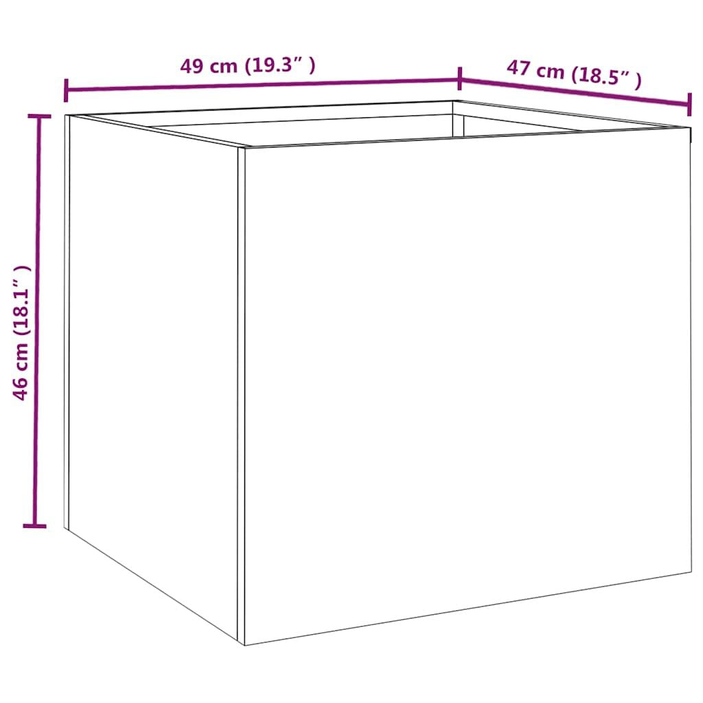 Planters 2 pcs 19.3"x18.5"x18.1" Corten Steel image 12