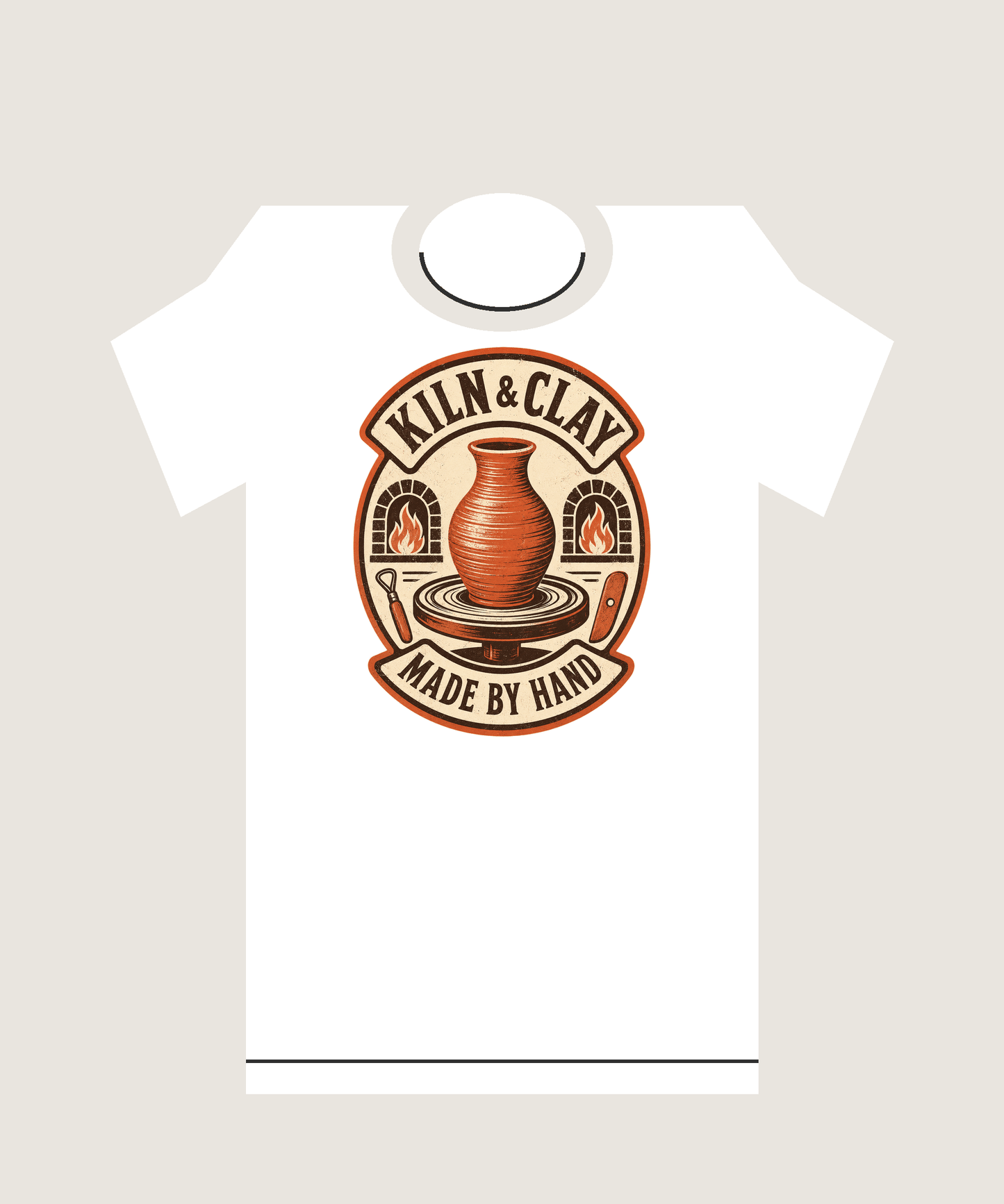 Kiln & Clay Society Vintage Pottery Graphic T-Shirt - POD-20260728-042_white_back_mockup