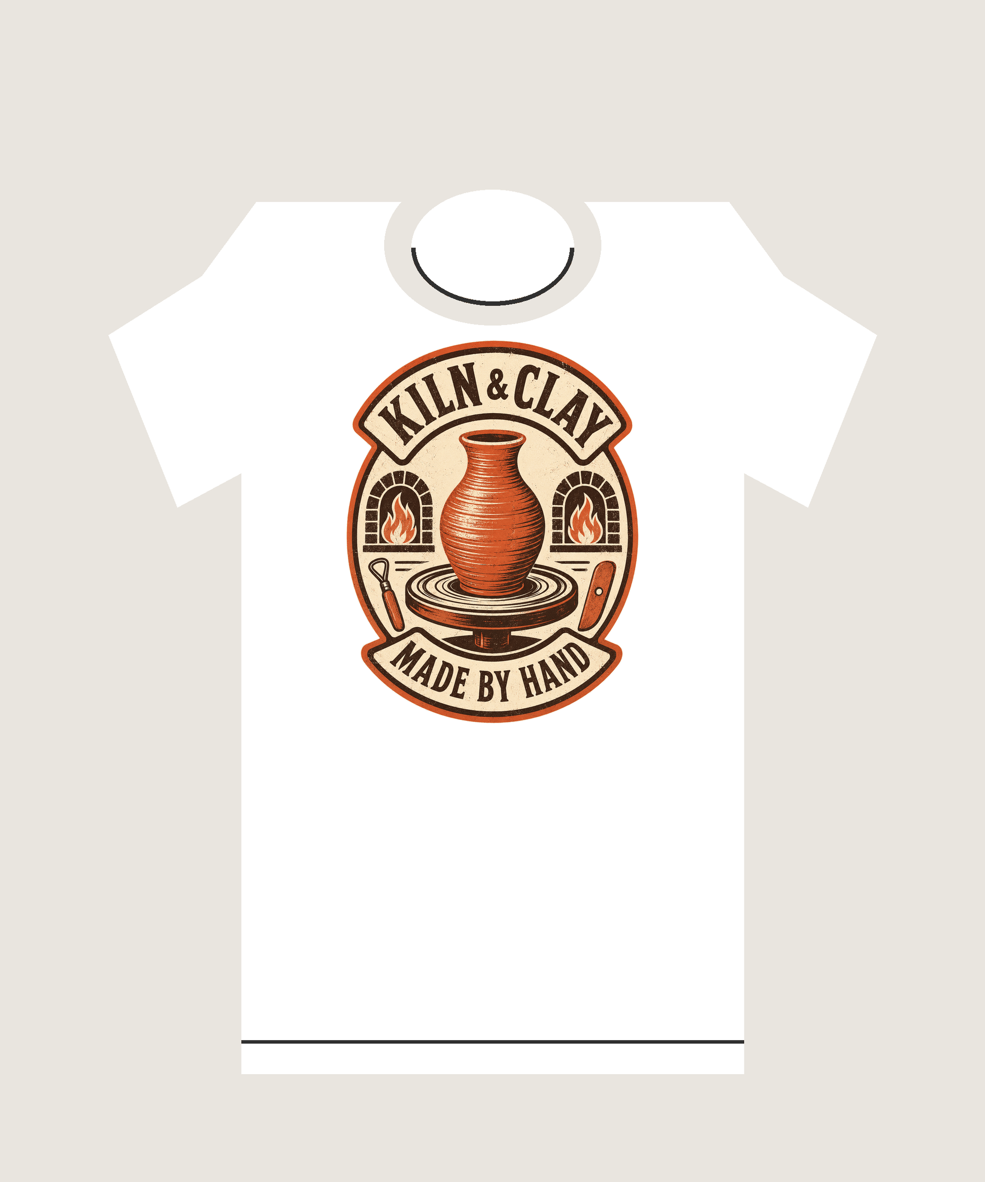 Kiln & Clay Society Vintage Pottery Graphic T-Shirt - POD-20260728-042_white_back_mockup