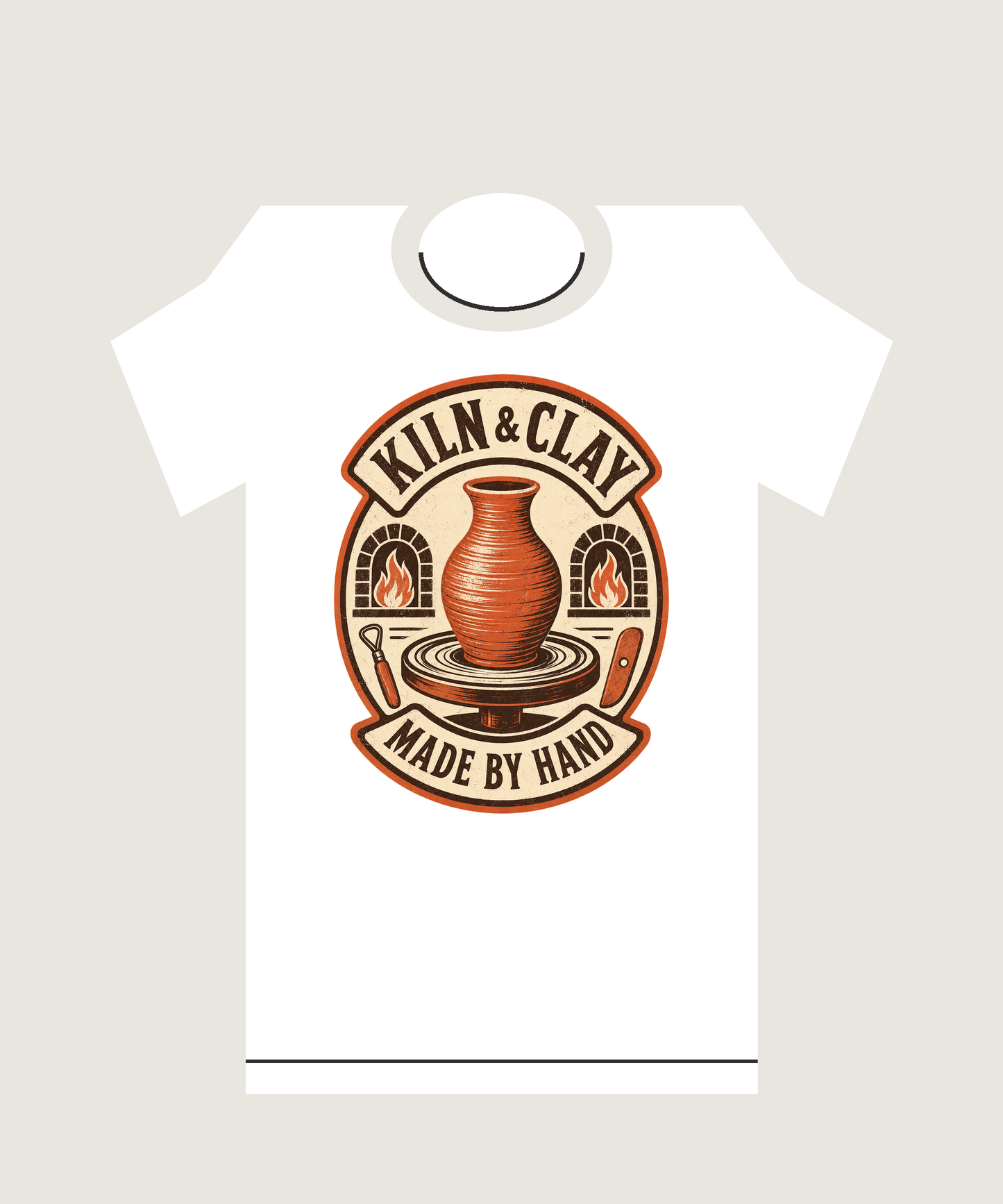 Kiln & Clay Society Vintage Pottery Graphic T-Shirt - POD-20260728-042_white_front_mockup