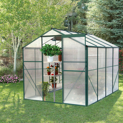 Polycarbonate Greenhouse,6'x 8' Heavy Duty Walk-in Plant Garden Greenhouse for Backyard/Outdoor image 8