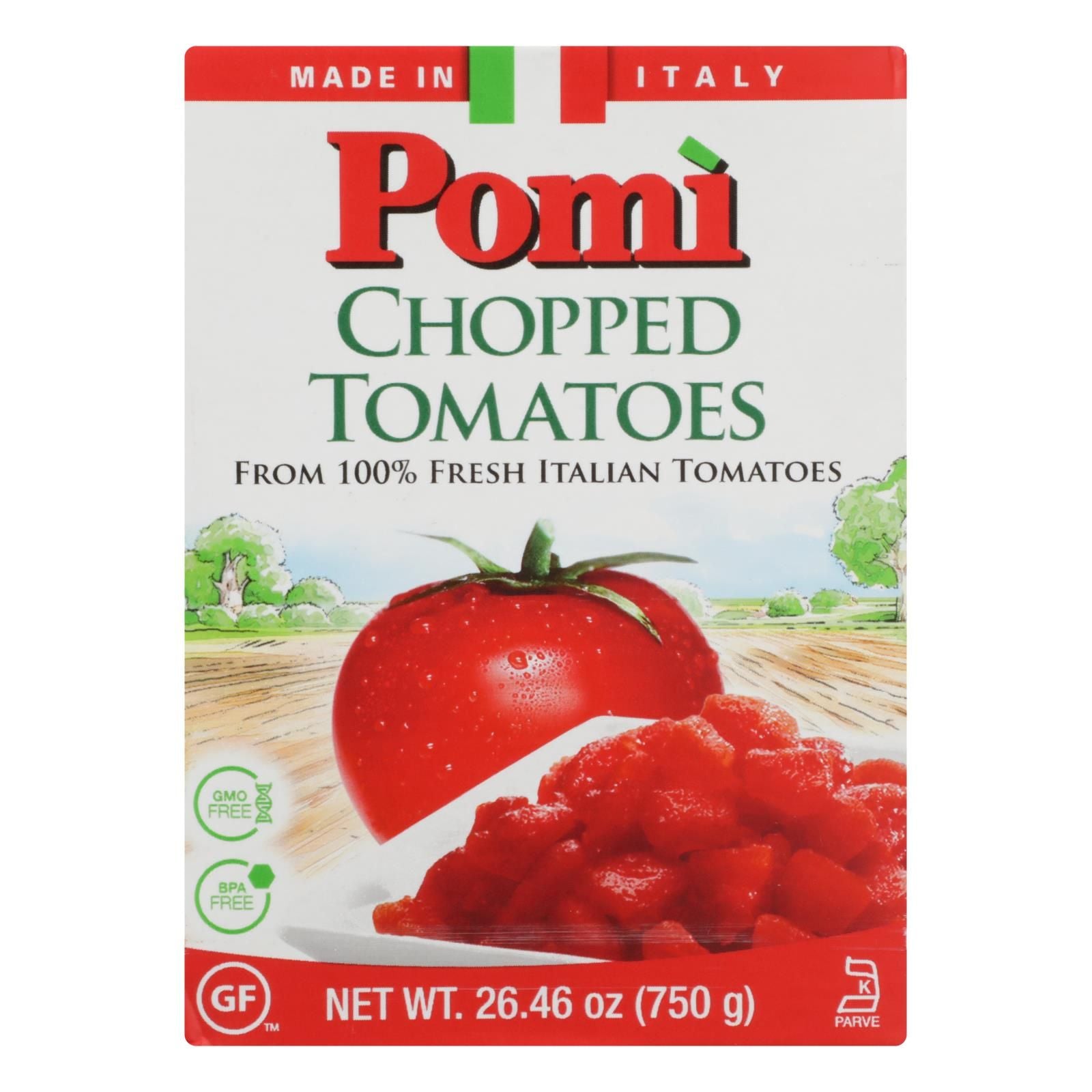 Pomi Tomatoes - Tomatoes Chopped - Case Of 12 - 26.46 Oz image 1