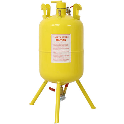 Portable 5-Gallons Air Sand Blaster Handle Sandblasting 5-Gal Air Media Abrasive Blasting Tank w/Blast Gun, yellow image 10