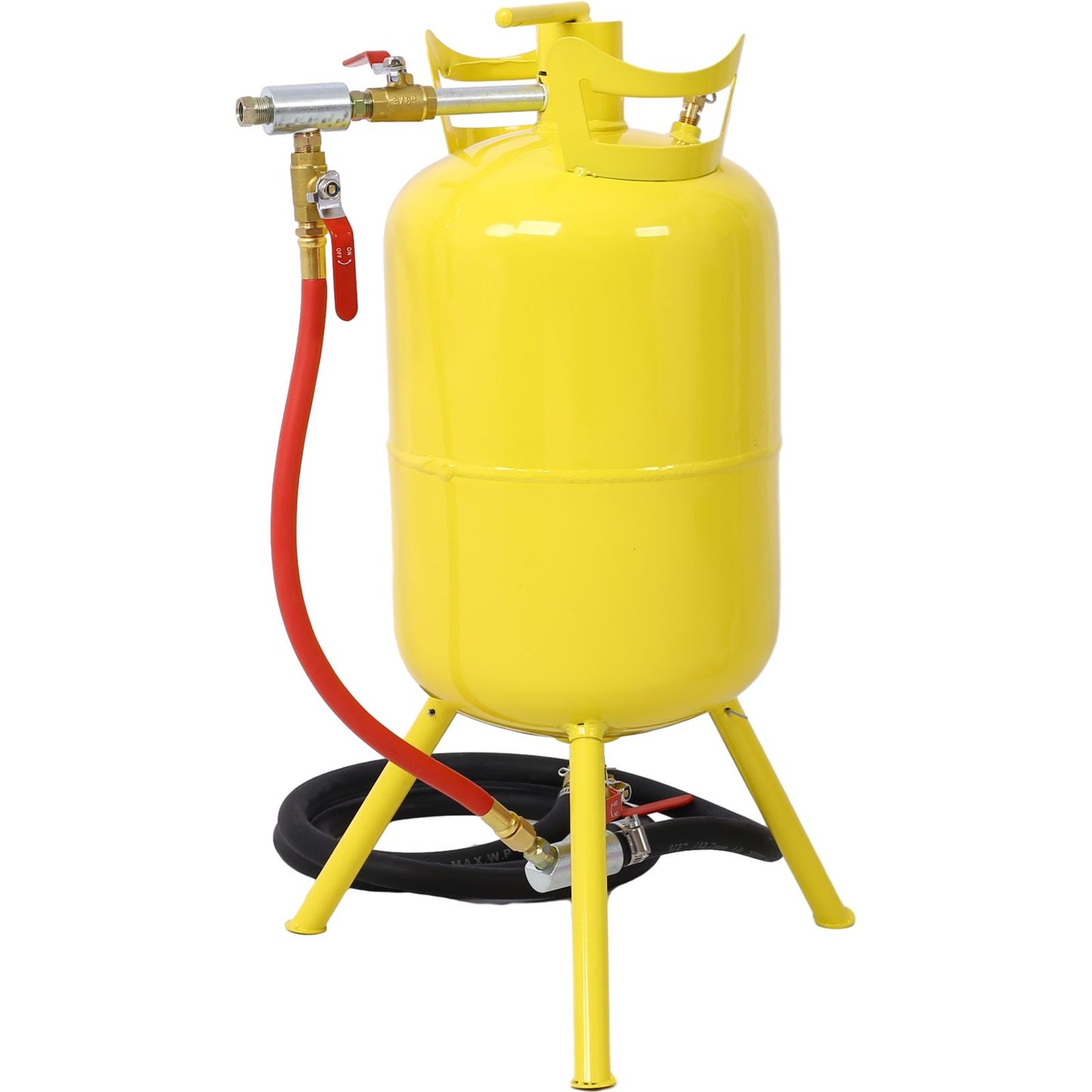 Portable 5-Gallons Air Sand Blaster Handle Sandblasting 5-Gal Air Media Abrasive Blasting Tank w/Blast Gun, yellow image 13