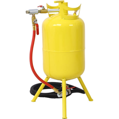 Portable 5-Gallons Air Sand Blaster Handle Sandblasting 5-Gal Air Media Abrasive Blasting Tank w/Blast Gun, yellow image 13