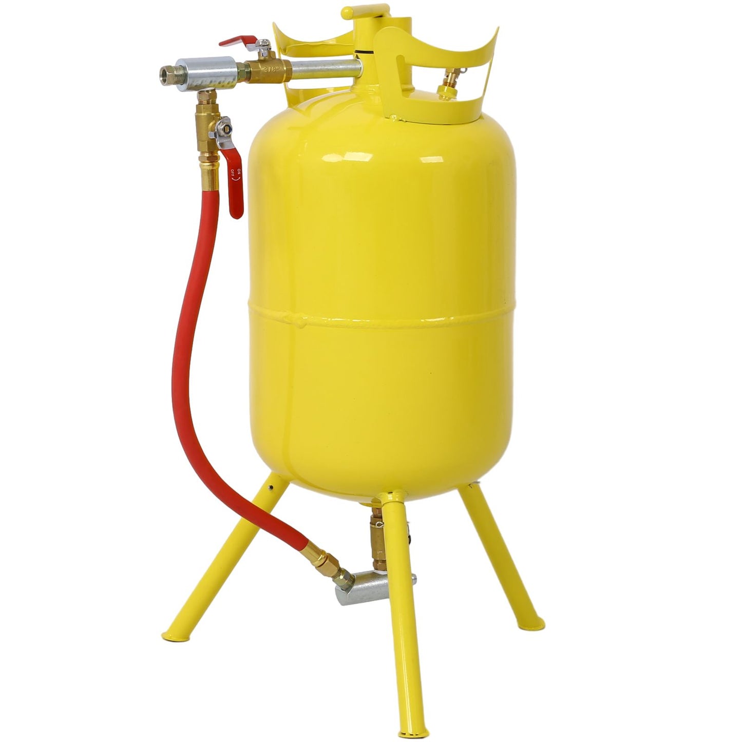 Portable 5-Gallons Air Sand Blaster Handle Sandblasting 5-Gal Air Media Abrasive Blasting Tank w/Blast Gun, yellow image 3