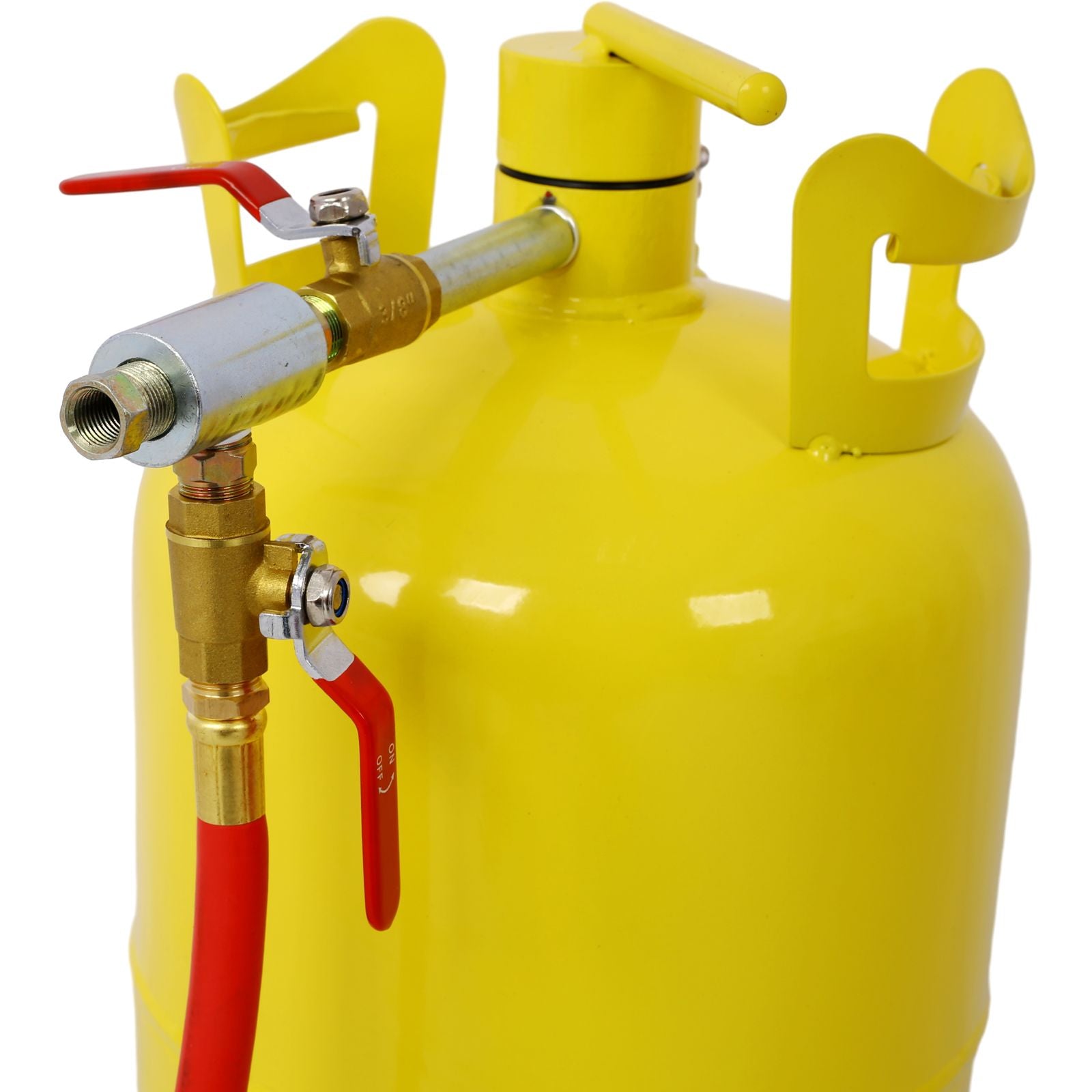 Portable 5-Gallons Air Sand Blaster Handle Sandblasting 5-Gal Air Media Abrasive Blasting Tank w/Blast Gun, yellow image 12