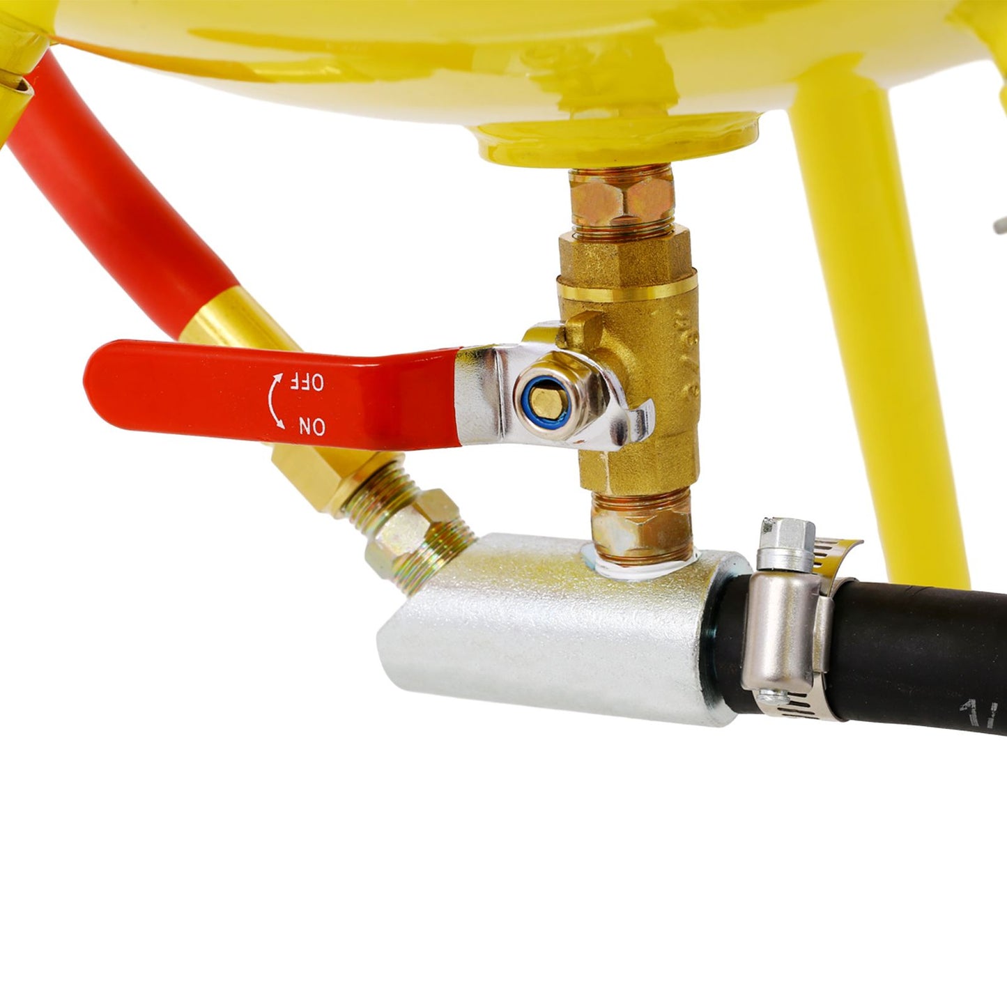 Portable 5-Gallons Air Sand Blaster Handle Sandblasting 5-Gal Air Media Abrasive Blasting Tank w/Blast Gun, yellow image 14