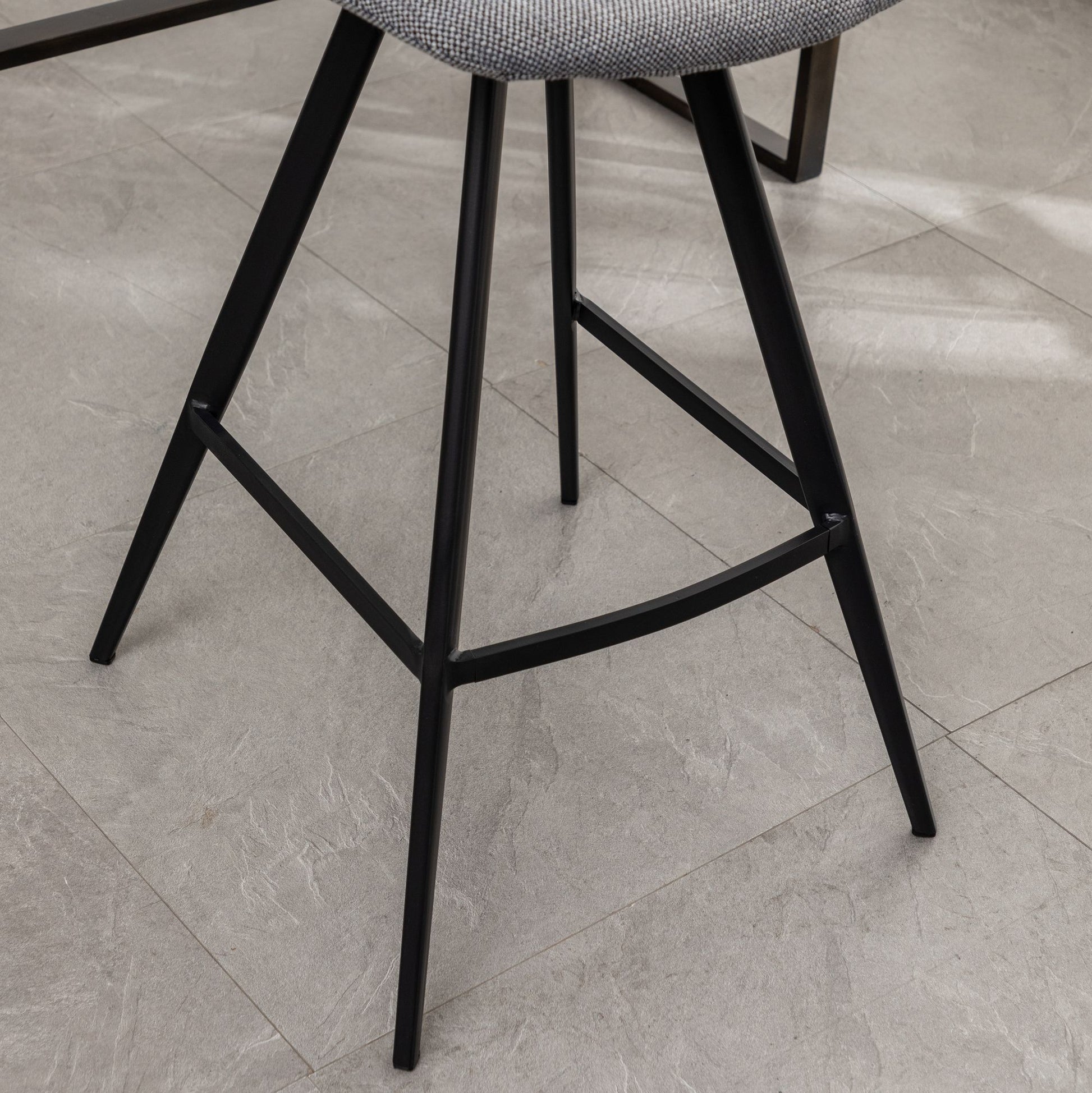 Porth Fabric Kitchen 28.25" Counter Height Stools, Set of 2, Gray image 9