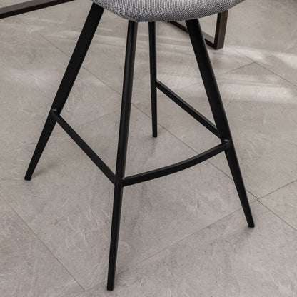 Porth Fabric Kitchen 28.25" Counter Height Stools, Set of 2, Gray image 9