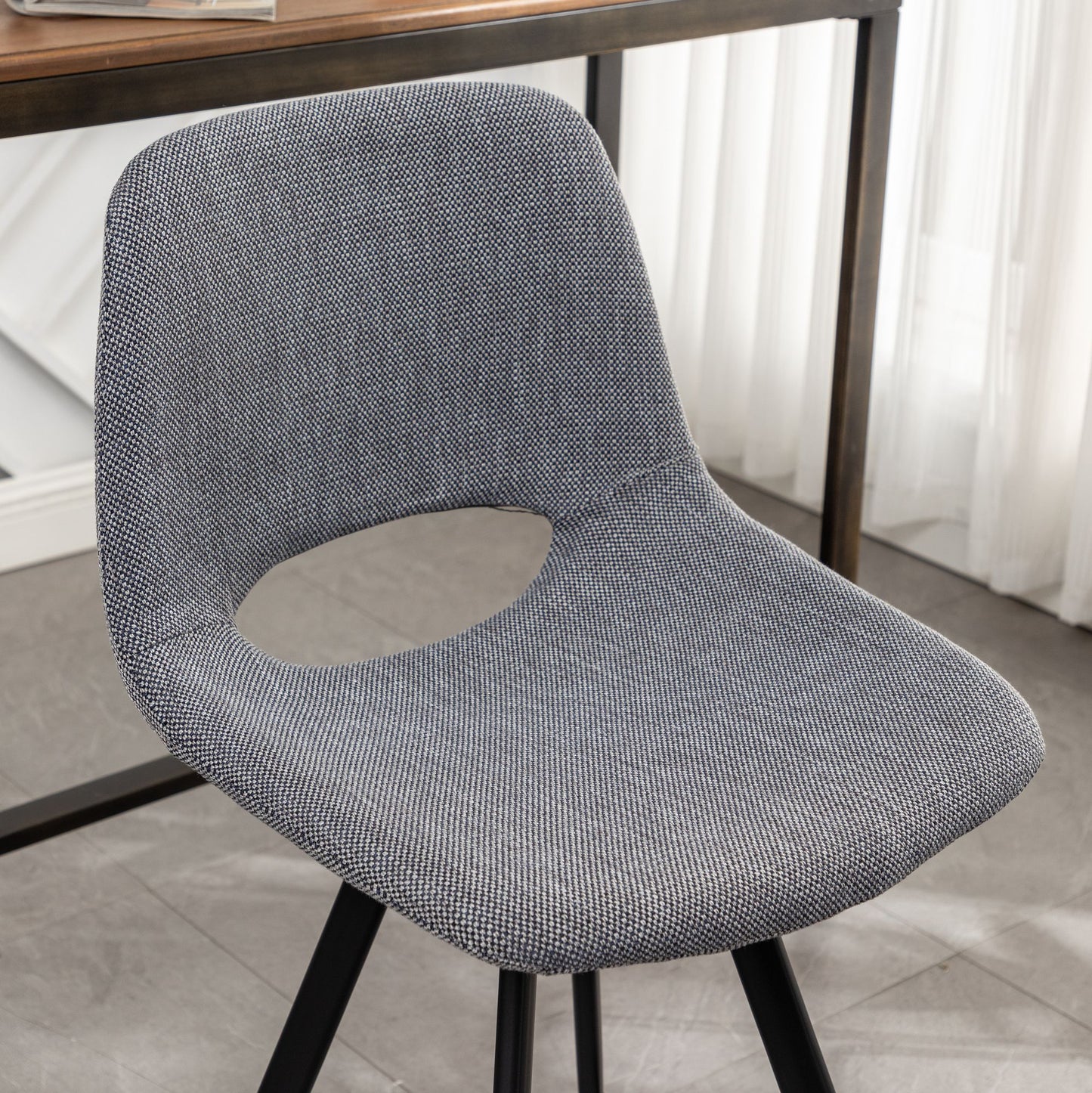 Porth Fabric Kitchen 28.25" Counter Height Stools, Set of 2, Gray image 7