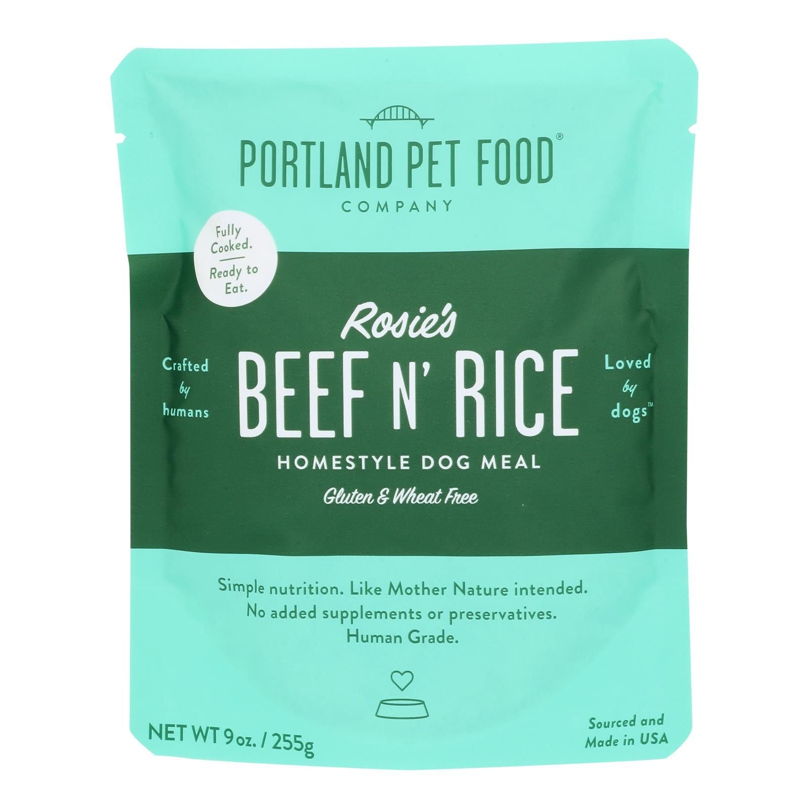 Portland Pet Food Company - Dog Meal Hmstyl Beef Rice - Case Of 8-9 Oz image 1