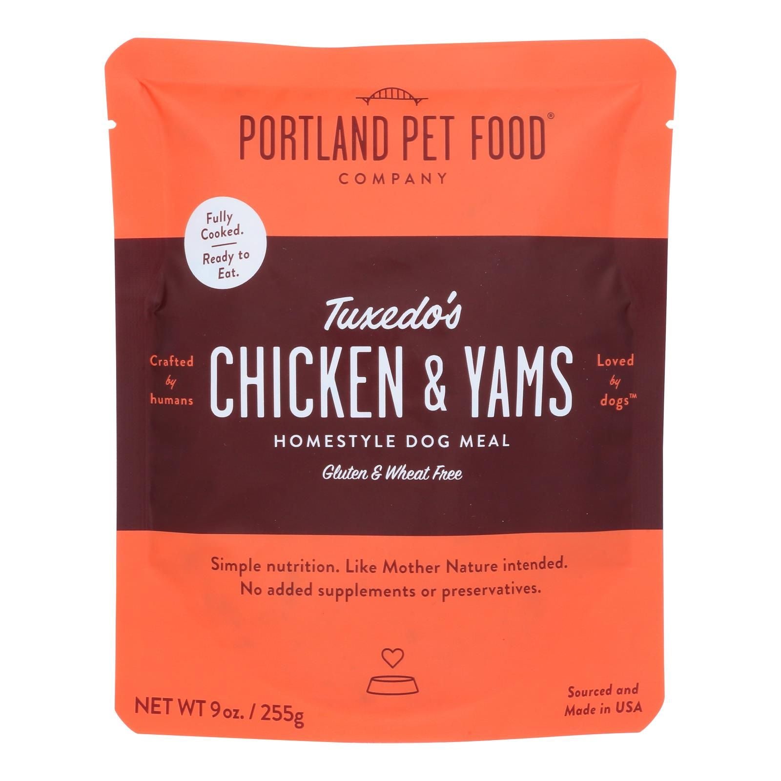 Portland Pet Food Company - Dog Meal Hmstyl Chicken Yams - Case Of 8-9 Oz image 1
