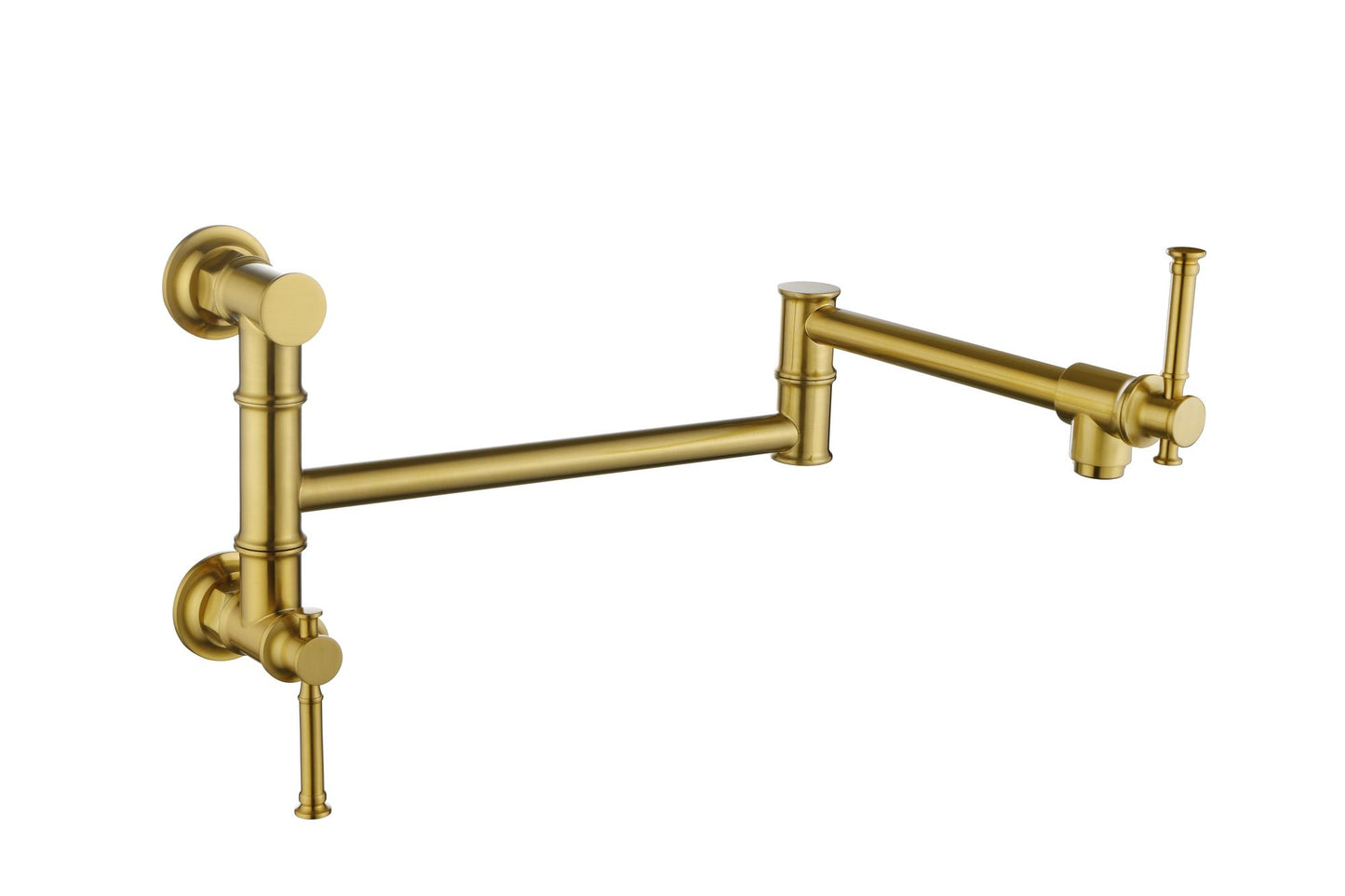 Pot Filler Faucet Wall Mount Pot Filler Faucet, Modern Brass Pot Filler Two-Attachment Wall Mount Folding Kitchen Pot Fi image 1