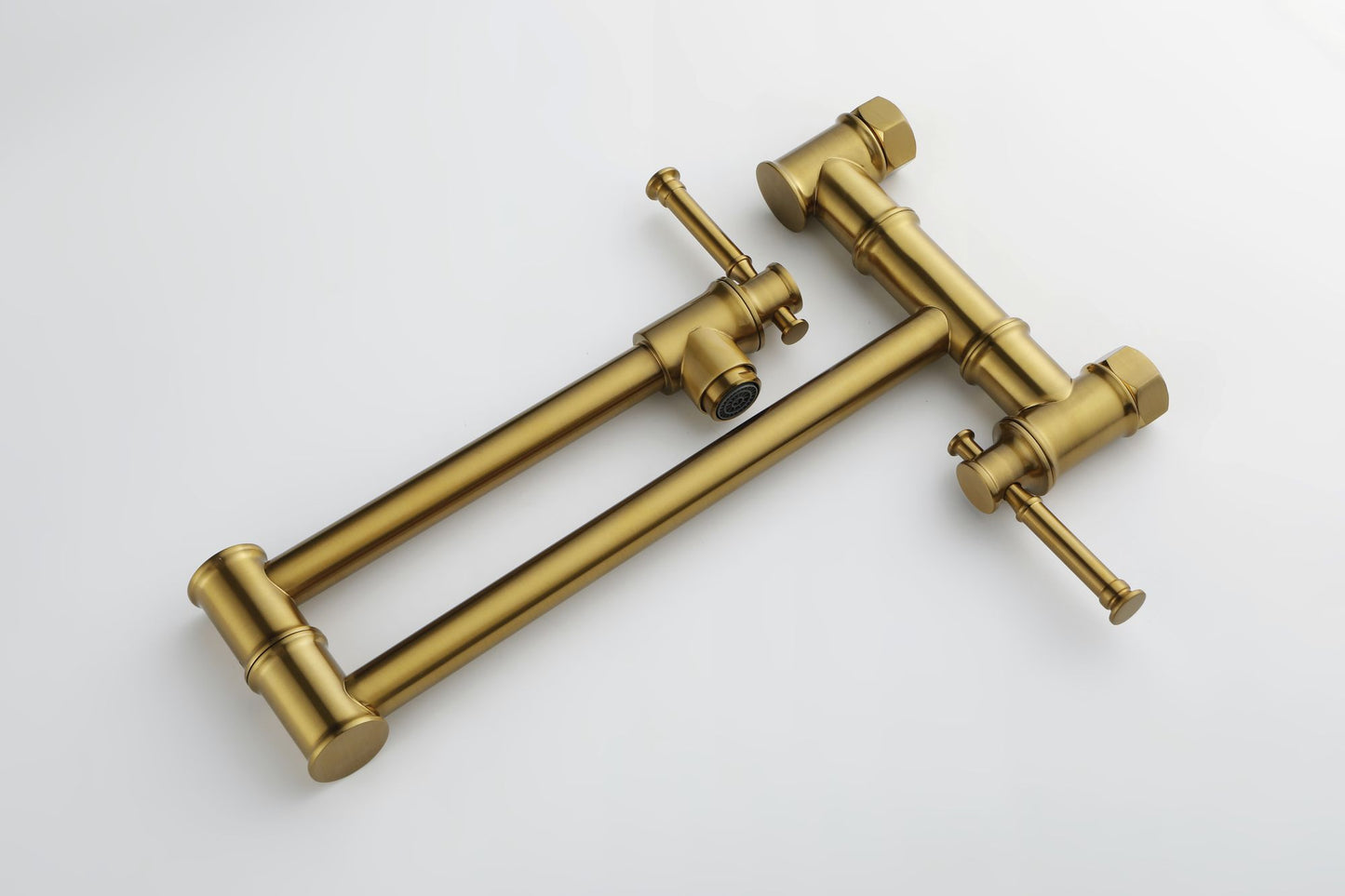 Pot Filler Faucet Wall Mount Pot Filler Faucet, Modern Brass Pot Filler Two-Attachment Wall Mount Folding Kitchen Pot Fi image 4
