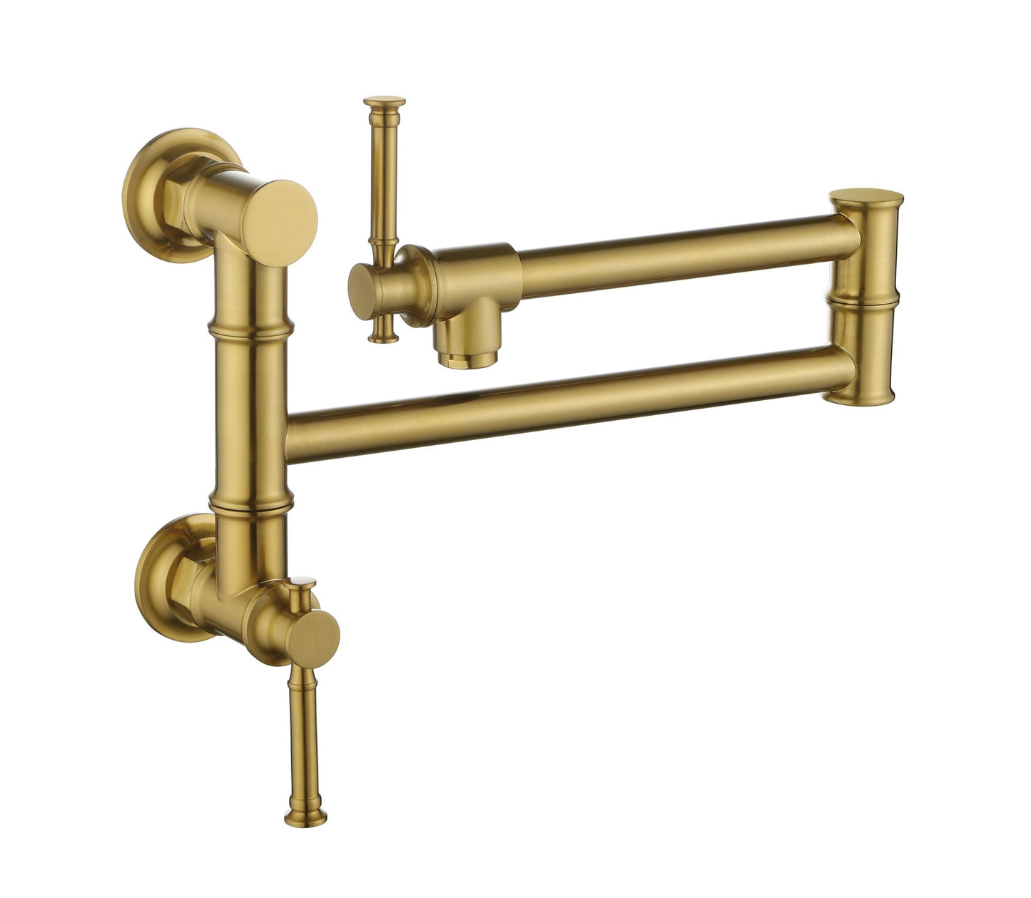 Pot Filler Faucet Wall Mount Pot Filler Faucet, Modern Brass Pot Filler Two-Attachment Wall Mount Folding Kitchen Pot Fi image 11