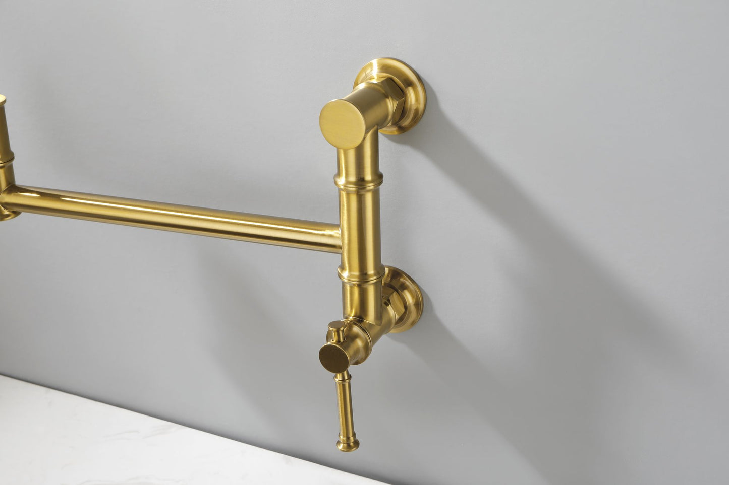 Pot Filler Faucet Wall Mount Pot Filler Faucet, Modern Brass Pot Filler Two-Attachment Wall Mount Folding Kitchen Pot Fi image 15
