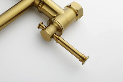 Pot Filler Faucet Wall Mount Pot Filler Faucet, Modern Brass Pot Filler Two-Attachment Wall Mount Folding Kitchen Pot Fi image 2