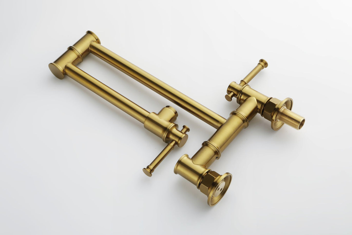 Pot Filler Faucet Wall Mount Pot Filler Faucet, Modern Brass Pot Filler Two-Attachment Wall Mount Folding Kitchen Pot Fi image 6