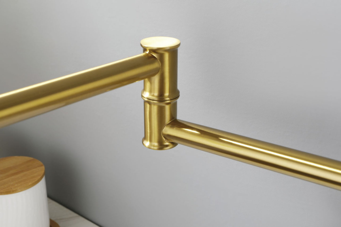 Pot Filler Faucet Wall Mount Pot Filler Faucet, Modern Brass Pot Filler Two-Attachment Wall Mount Folding Kitchen Pot Fi image 14