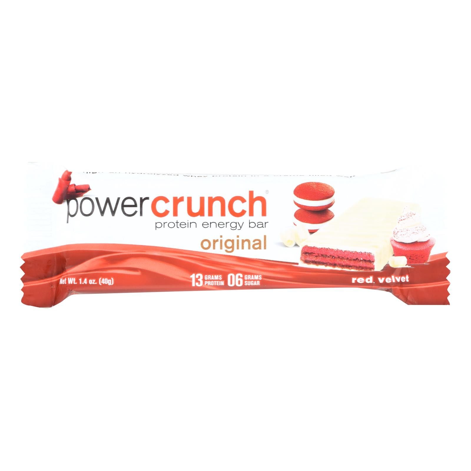 Power Crunch Protein Energy Bar Red Velvet - Case Of 12 - 1.4 Oz image 1
