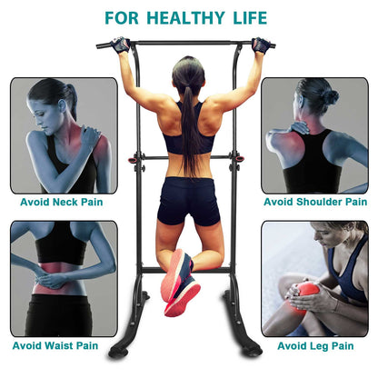 Power Tower Dip Station Adjustable Height Heavy Duty Multi-Function Fitness Training Equipment image 7